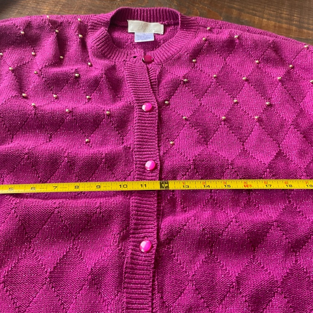 EATONS PETITE    VINTAGE    Hot Pink sweater  size LARGE RETIRED - Picture 6 of 10